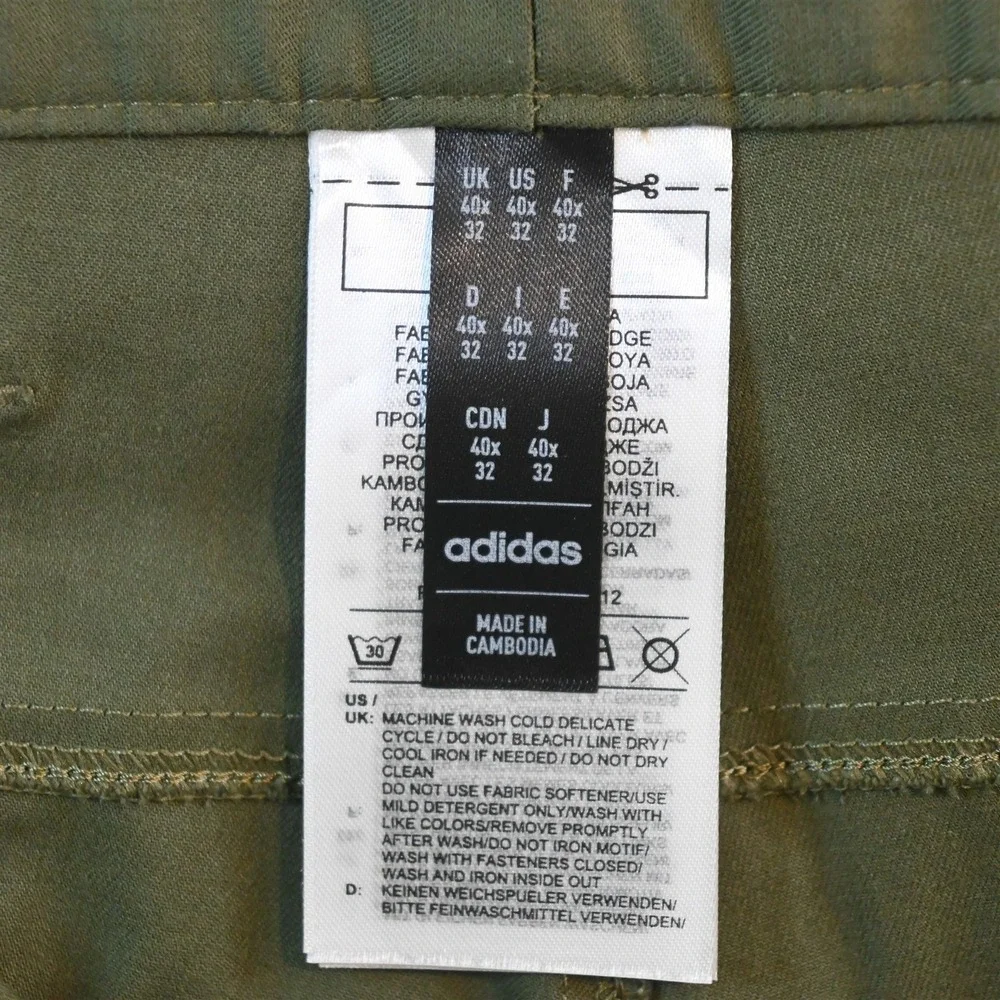 adidas 40x32 Green Performance Straight 5 Pocket Golf Mens Pants
